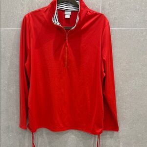 Chico's Red Top with Black and White Trim